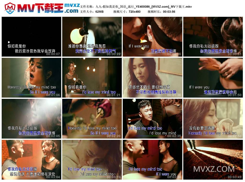 九九-假如我是你_国语_流行_YE400086